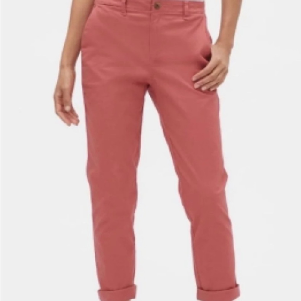 Gap Girlfriend Redish Pink Khakis. Size 12.